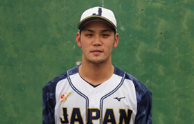 軟式野球代表に選出されたときの写真