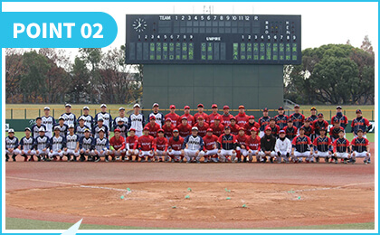 軟式野球代表の集合写真